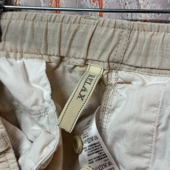 Tommy Bahama Relax LINEN Beach Pants Mens Size 1XB Elastic Waist Khaki Tan* - Picture 5 of 8